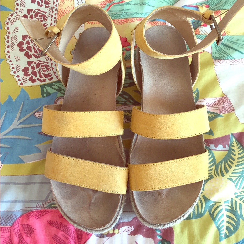 Espadrille Yellow Platforms